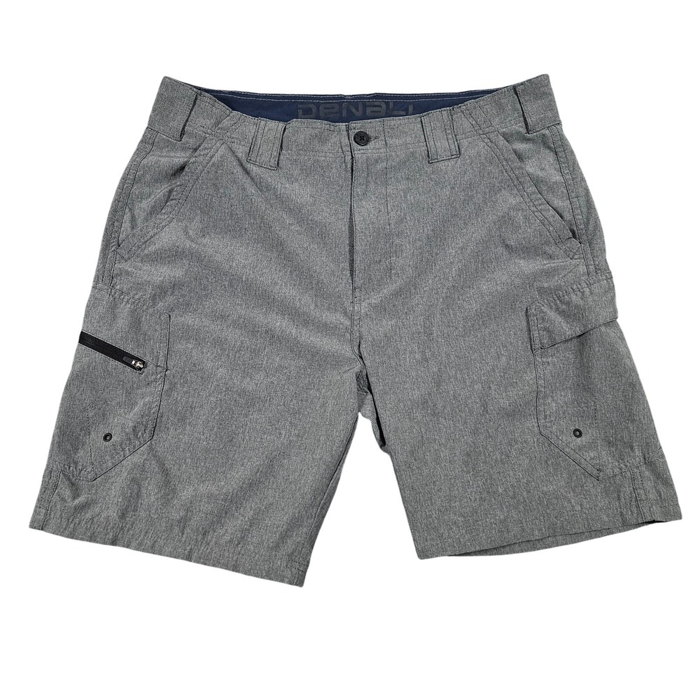 Denali Cargo Shorts Mens 36 Grey Performance Stretch Hiking Fishing D427754S